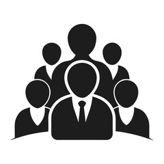 Diverse group of people silhouettes representing teamwork and collaboration