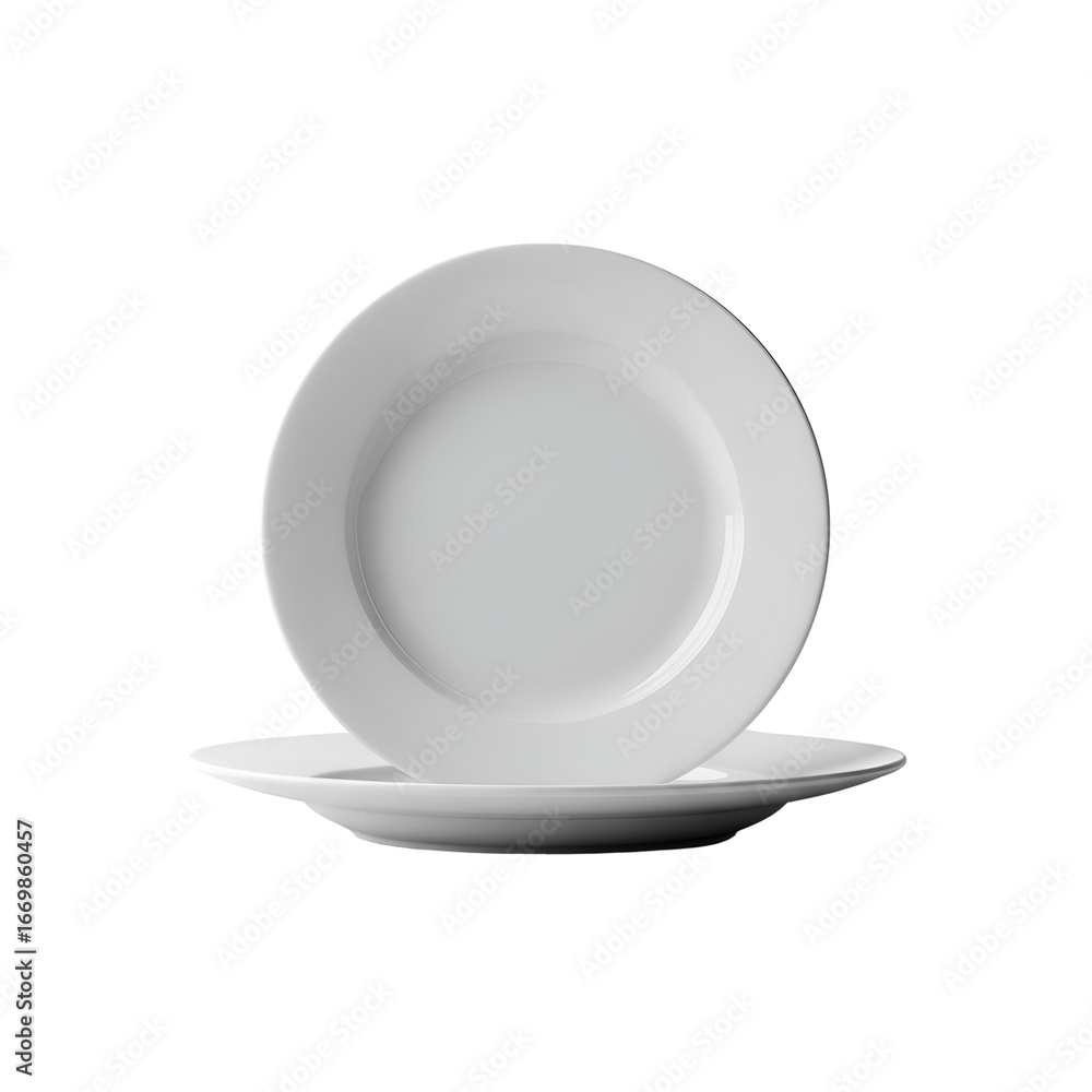 Poster create stunning images with stacked plates on transparent background for design projects