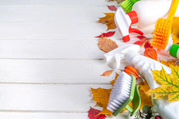 Autumn cleaning background