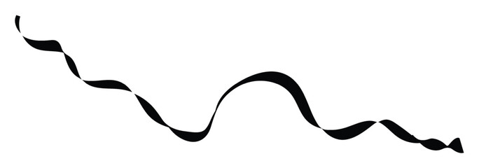 Vector art of black ribbon