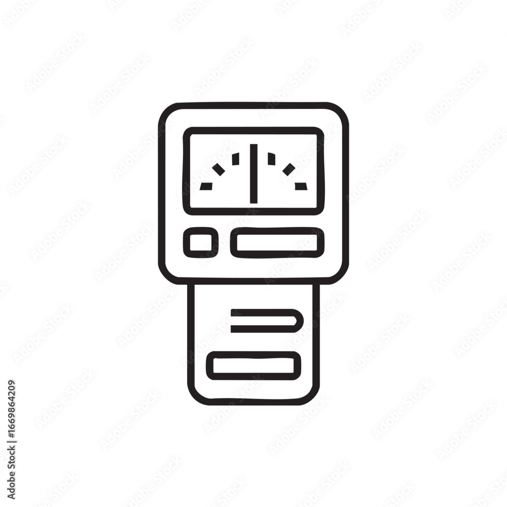Poster a line drawing of a tuning device or meter.