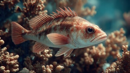 Realistic fish with minimal coral around