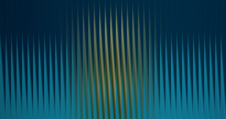 Abstract blue and gold vertical lines creating a dynamic, luminous pattern