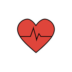 vector illustration heart pulse