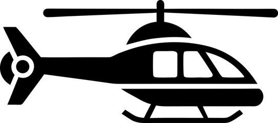 A Search and Rescue Helicopter Simple Graphic Symbol