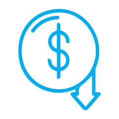 Money Down Icon