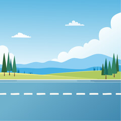 Blue background with white stripe