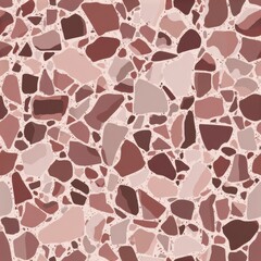 Obraz premium Abstract Pink Terrazzo Texture - Modern Geometric Pattern Background.