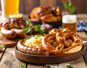 Traditional Bavarian Food at Oktoberfest