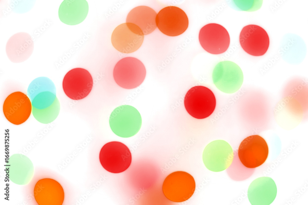 Poster colorful shiny glowing bokeh light overlay effect on transparent background design element