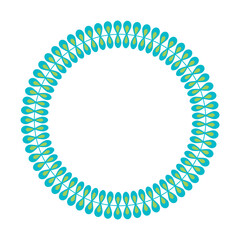 Decorative Symmetrical Circular Wreath Vector