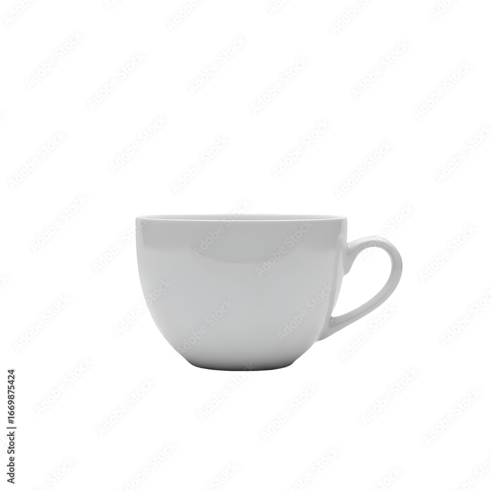 Poster create stunning designs using a white cup with transparent background