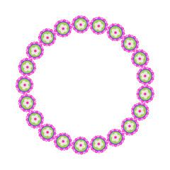 Decorative Wreath With Pink Flowers