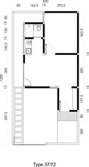 Architectural Small Floor Plans of a House with Garden and Carport. 3