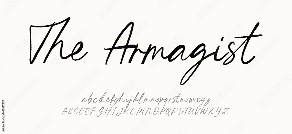 Aufkleber armagist signature modern branding font. elegant script signature font for wedding invitations, busi
