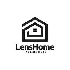 Creative modern home house logo