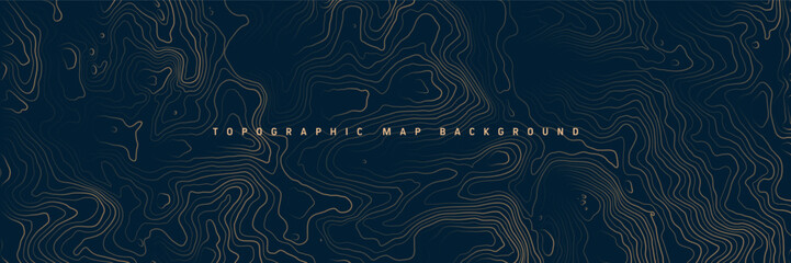 Colorful topographic map with contour lines. Geographic terrain grid, relief height elevation. Ground path pattern. Travel and navigation, cartography design element. Vector illustration