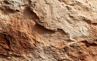 Stucco wall, terracotta plaster rough wall texture bckground