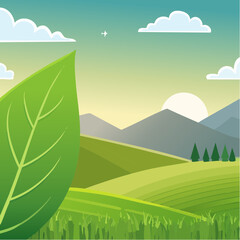 Obraz premium Vibrant Green Leaf Isolated on White Background, Perfect for Nature-Themed Designs, Minimalist Aesthetic.