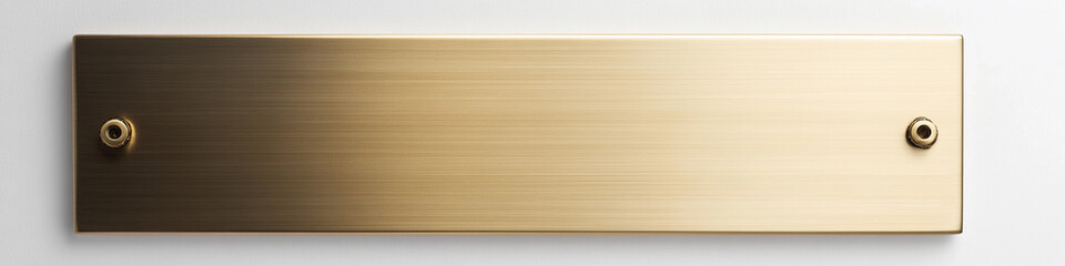 Naklejka premium Empty brass plaque ready for engraving or labeling Generative AI