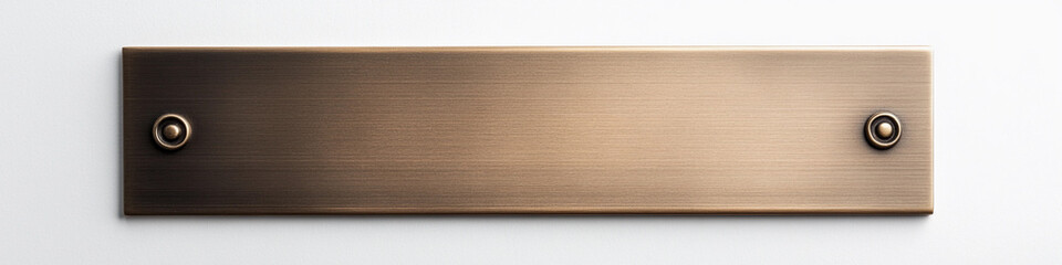Naklejka premium Empty bronze plaque on a white background Generative AI