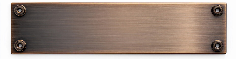 Empty bronze plaque ready for inscription or engraving Generative AI
