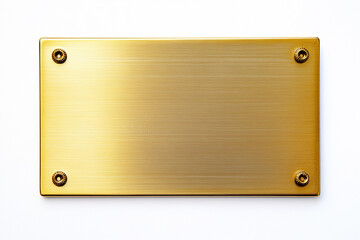 Elegant empty gold plaque for awards or recognition Generative AI