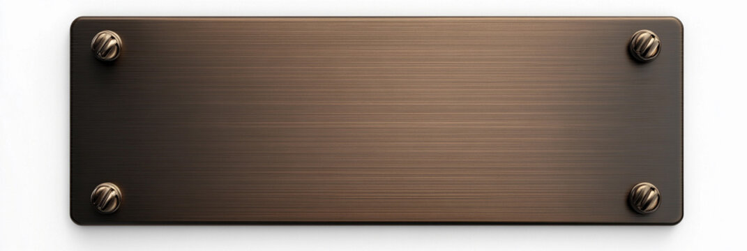 Empty bronze plaque suitable for engraving or display Generative AI