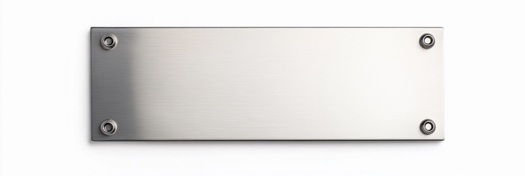 Blank silver plaque ready for engraving or display purposes Generative AI