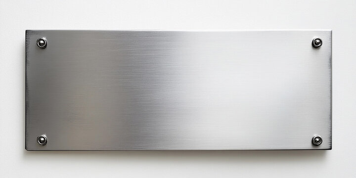 Elegant empty silver plaque ready for customization display Generative AI