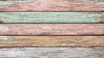Fototapeta premium Pastel-hued, weathered wooden planks (1)
