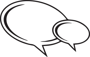 Hand Drawn Comic Speech Bubble– Vector Doodle Style Talk, Thought & Chat Balloons