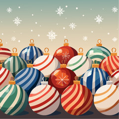 Christmas tricolor balls