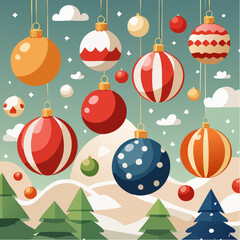 Christmas tricolor balls