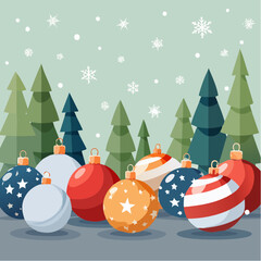 Christmas tricolor balls