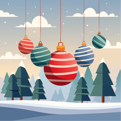 Christmas tricolor balls