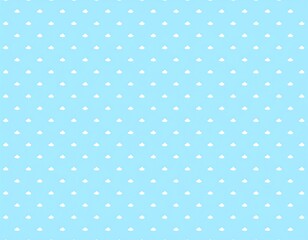 Simple light blue background with a repeating pattern of small white clouds