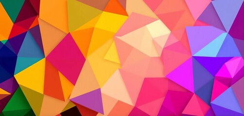 Obraz premium Vibrant, overlapping geometric shapes form abstract background, abstract art, simple
