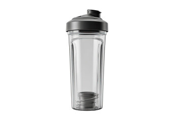 Clear tumbler with black lid and base