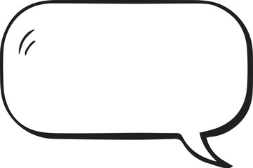 Hand Drawn Comic Speech Bubble– Vector Doodle Style Talk, Thought & Chat Balloons