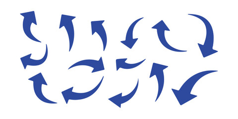 Black and red arrow set. Black and red curved arrow sign. Curved arrow icons. curved arrows set vector, eps 10