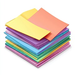 Colorful stack of papers