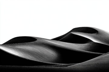 Black and white desert dunes