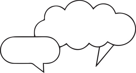 Hand Drawn Comic Speech Bubble– Vector Doodle Style Talk, Thought & Chat Balloons