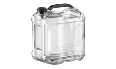 Clear plastic storage container with handle