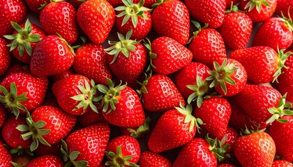 Pile of Fresh, Ripe Strawberries - A Delicious Summer Treat.