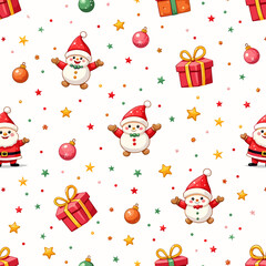seamless pattern with christmas gifts