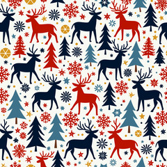 seamless pattern with deer