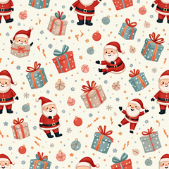 seamless pattern with christmas elements