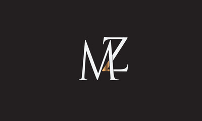 MZ, ZM , Z, M Abstract Letters Logo Monogram	